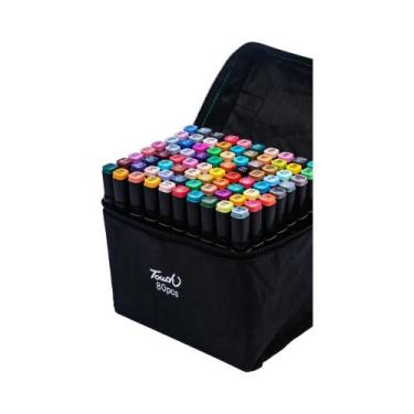 Imagem de Conjunto De Marcadores Artísticos Oleosos De Ponta Dupla Com 80 Cores 