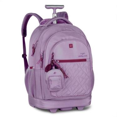 Imagem de Mochila De Rodinha Alice Palucci Oficial Escolar Feminina, Roxo