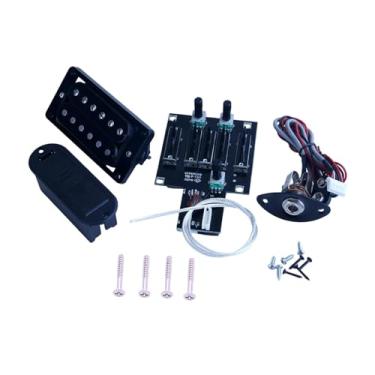 Imagem de Fxzqgnh Captador de Guitarra Robusto com Equalizador de 4 Bandas E Controle de Volume. Captador Piezo Portátil, Leve E de Alto Desempenho com Afinador E Pré-a, Bs01