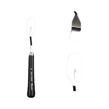 Imagem de Espátula Flexível De Aço Inoxidável Com Cabo De Madeira Para Pintura a