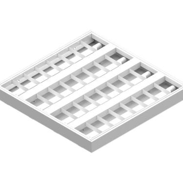 Imagem de Luminária Calha Taschibra Atela Embutir/sobrepor 62x62cm 4xt8 Branca