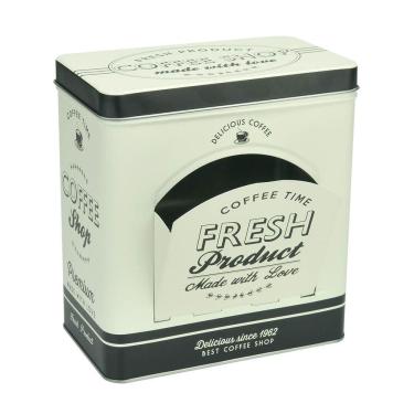 Imagem de Lata Porta Cápsulas Café Nespresso Dolce Preto E Branco