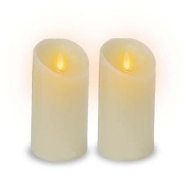 Imagem de Kit Com 2 Vela De Led Cintilante Grand Parafina Grande 25Cm - Ef