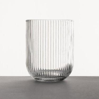 Imagem de Copo de Vidro Canelado 260ml Mesa Posta Elegante Linha Prisma - Wincy 