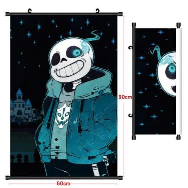 Imagem de Pôster de pintura de parede em tela Undertales Sans Anime - yiweisai