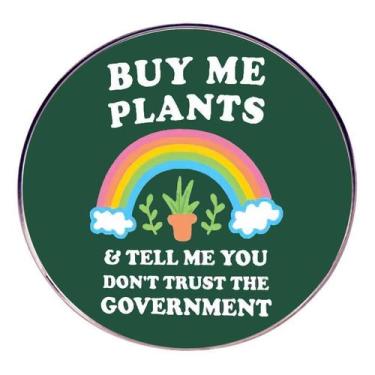 Imagem de Broche Pins Funny Rainbow Plant Buy Me Plants & Tell Me Y - yiweisai