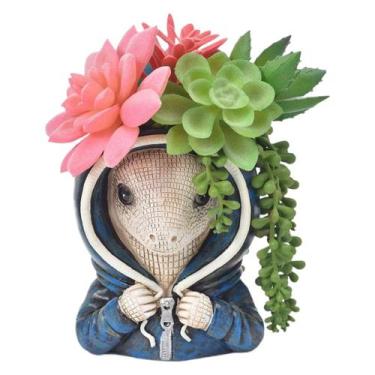 Imagem de Moletom Flowerpot Creative Animal Resin Snake 305g 12,5 x 10 x 13 cm -