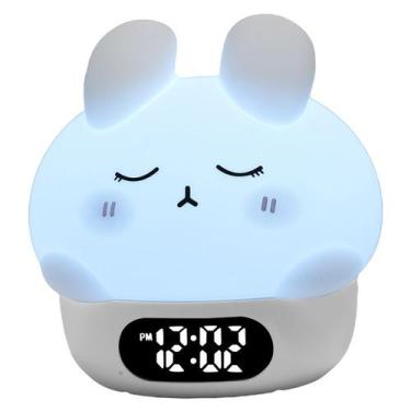 Imagem de Despertador Cartoon Rabbit Silicone com luz noturna LED - yiweisai