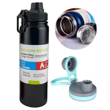 Imagem de Garrafa Térmica Aço Inox Portátil 769ml isolamento duplo Café Suco Águ