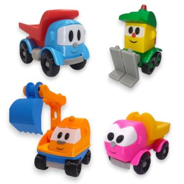 Imagem de Kit Leo Caminhao Lifty Scoop e Lea - 4 Brinquedos impressao 3D