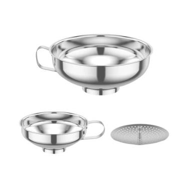 Imagem de Conjunto De Funis Empilháveis De Aço Inoxidável De Boca Larga Para Fra