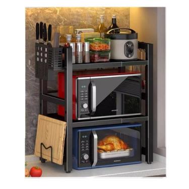 Imagem de Estante Microondas Universal Ajustável Prateleira 3 Andares Multiuso C
