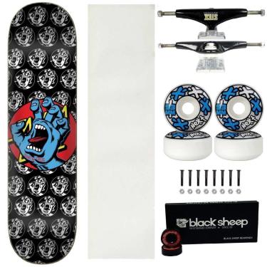 Imagem de Skate Santa Cruz Montado 8.0 Roda Next 53m Lixa Transparente-Masculino