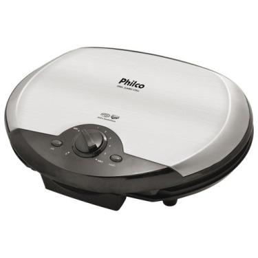 Imagem de Grill E Sanduicheira Philco Jumbo Steel 1500W 110V, Inox e Preto, 110V