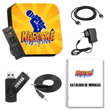Imagem de Karaoke Party Box Profissional + 2000 Músicas + Catálogo Impresso (COM PONTUAÇÃO ALEATÓ...
