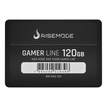 Imagem de SSD Rise Mode Gamer Line, 120GB, SATA III, Leitura: 530MB/s, Gravação: 520MB/s, Preto -...