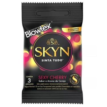 Imagem de Preservativo Blowtex Skyn Sexy Cherry c/ 3 unidades