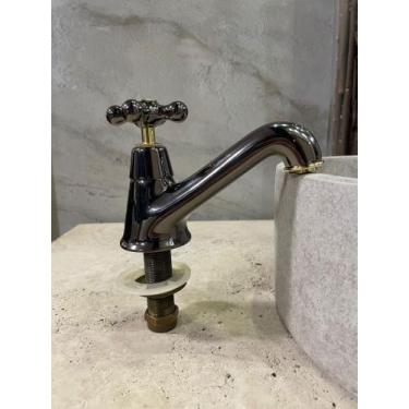 Imagem de Torneira lavatorio antique fume / dourada - docol