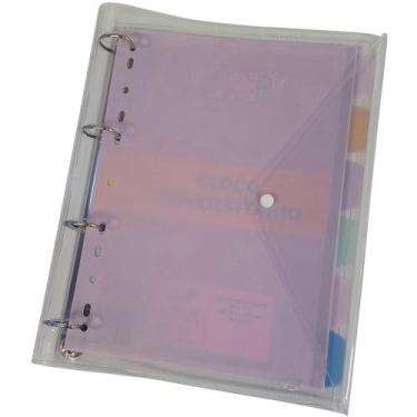 Imagem de Fichario de PVC Rosa C/ Botao 96F - ACP