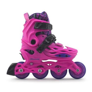 Imagem de Patins Inline Infantil Traxart Freemix Girl Abec-9, M 29 ao 32