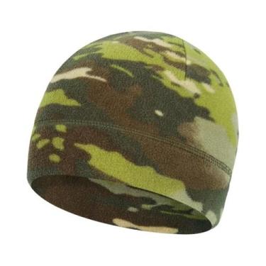 Imagem de Gorro Camuflado Masculino De Lã Polar Macia Com Proteção Para as Orelh