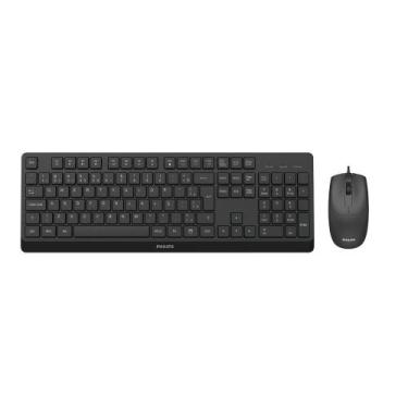 Imagem de Combo Teclado e Mouse Philips Simplicity, SPT6238, Preto, Único