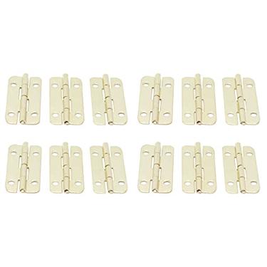 Imagem de Dobradiça arredondada, dobradiça de porta resistência ao desgaste 50 conjuntos de ferro para uso a longo prazo para caixas de madeira caixas de presente para armários de portas