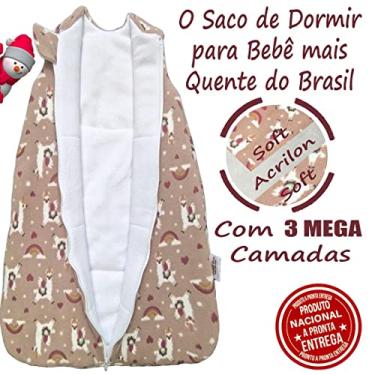 Imagem de saco de dormir bebê invernão p 0 a 3 meses kira forro acrilon e soft