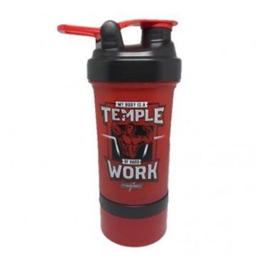 Imagem de Coqueteleira 2 Doses My Body Vermelha 450Ml Integralmedica