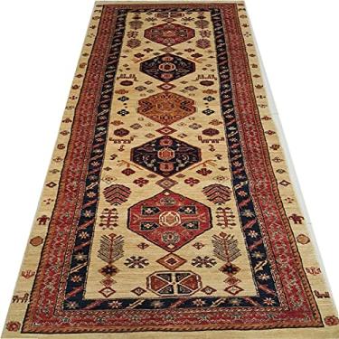 Imagem de Lã artesanal 76 x 305 cm tapete longo corredor tapete de chão tapete corredor escritório cobertor