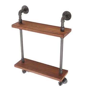 Imagem de Prateleira de parede, prateleira de parede única bonita e durável para banheiro e sala de estar Dupla camada