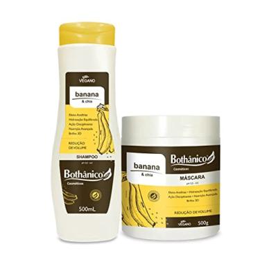 Imagem de Kit Banana e Chia Bothânico Shampoo e Máscara 500g Vegano