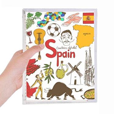 Imagem de Caderno de folhas soltas com bandeira nacional de animais Landscap da Espanha