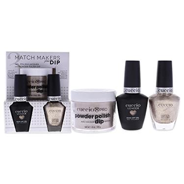 Imagem de Match Makers Plus Dip – Pop Fizz Clinkby Cuccio para mulheres – 3 unidades de sistema de polimento em pó profissional de 45 g, gel de imersão folheado de 12,5 g, esmalte colorido para unhas