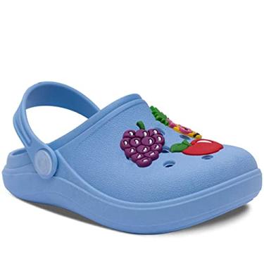 Imagem de Sandália Babuche Infantil Frutas Menina Feminina 12.19 (Azul, BR, Criança de 4 a 8 anos, Numérico, 26)