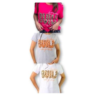 Imagem de Kit 3  Blusas Femininas T-Shirt Build Cores Variadas Estilo - Filó Mod