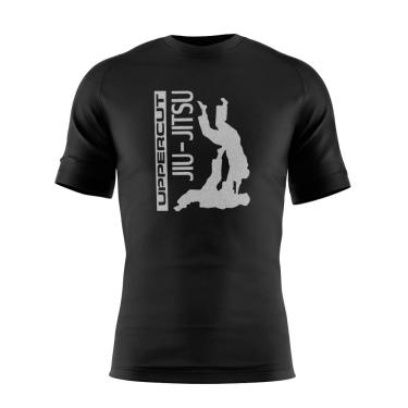 Imagem de Camisa Dry Fit Uppercut Jiu-Jitsu Ataque Adulto unissex, Preta e branca, XG