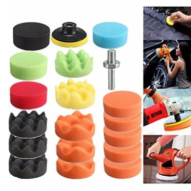 Imagem de BESTOMZ Kit de esponjas para polimento de brocas compostas de 19 peças para lixamento de carro, polimento, enceramento, vedação de esmalte