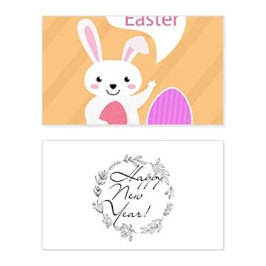Imagem de Happy Easter Religion Festival Egg Bunny Ano Novo Cartão de felicitações Bless Message Present