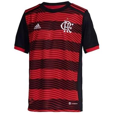 Imagem de Camisa Infantil Flamengo Adidas Rubro-Negra 2022 HA8342 (8A)