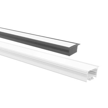 Imagem de Perfil de Embutir Taschibra Para Fita de Led Zenith 62 Com 1,5 Metros Branco