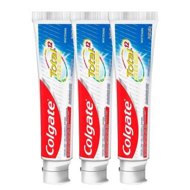Imagem de Kit 3 Creme Dental Colgate Total 12 Whitening 180g