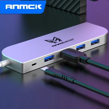 Imagem de Anmck-Adaptador USB 2.0 Multi Splitter  Velocidade de 4 Portas  Mini Múltiplo 3 Hub  Hub USB 2.0