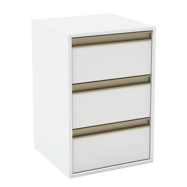 Imagem de Mesa de Cabeceira 3 Gavetas Print Belmax Branco