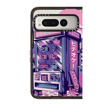 Imagem de CASETiFY Capa Impact Google Pixel Fold [proteção contra quedas de 1,3 metros/compatível com Magsafe] - Máquina de venda automática retrô - Preto transparente