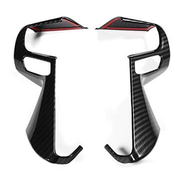 Imagem de 2 Pçs Painel Do Volante Do Carro Decoração Capa Guarnição Acessórios Interiores Do Carro Quadro De Guarnição Durável Apto Para 15-18 Peças Automotivas