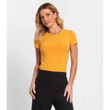 Imagem de Blusa Feminina Cotton 30 Básica Kohmar Amarelo