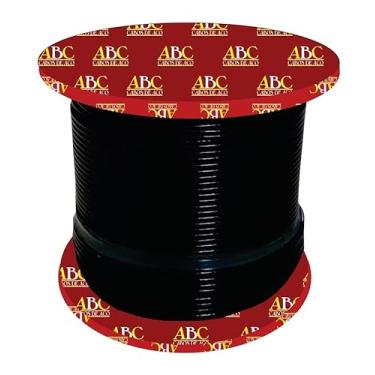 Imagem de Cabo de Aço Galvanizado Revestido em Nylon 12 Importado, 4,8mm, 6x19, 50 Metros, Preto, para Aparelhos de Academia