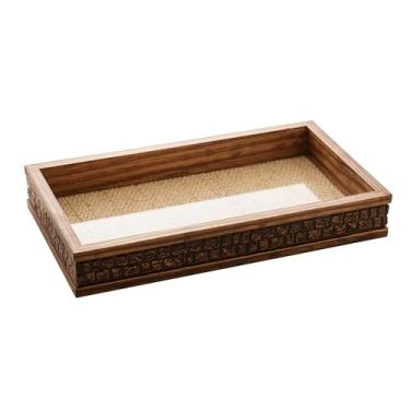 Imagem de WOLFF - Bandeja de Madeira Coquinho com Sisal Natural 30cm x 17cm x 4cm - Woodart