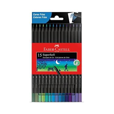 Imagem de Faber Castell Lápis de COR Sextavado Supersoft 15 Cores Frias